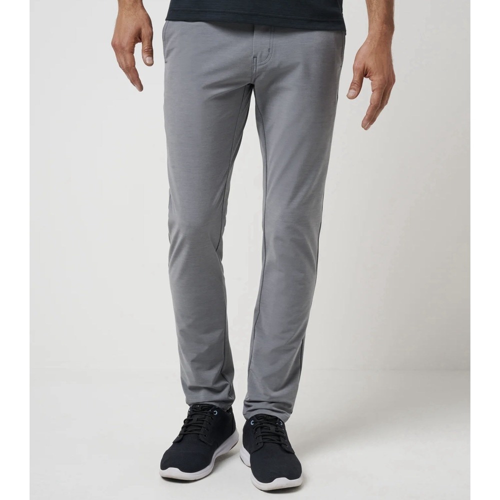 Travis Mathew Mens Open To Close Tech‎ Chino Pants Size 35 Golf Leisure Grey